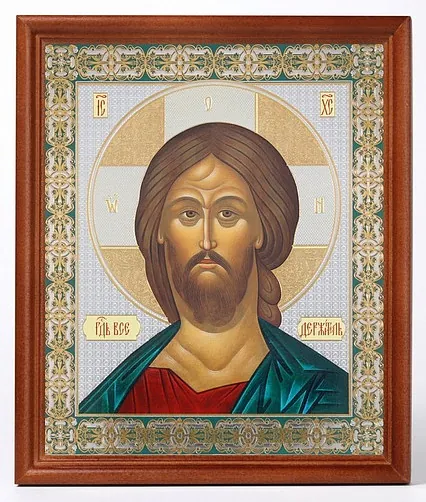 ხატი ხის ჩარჩოში №1 18×24 ორმაგი ტვიფრი მაცხოვარი 8
