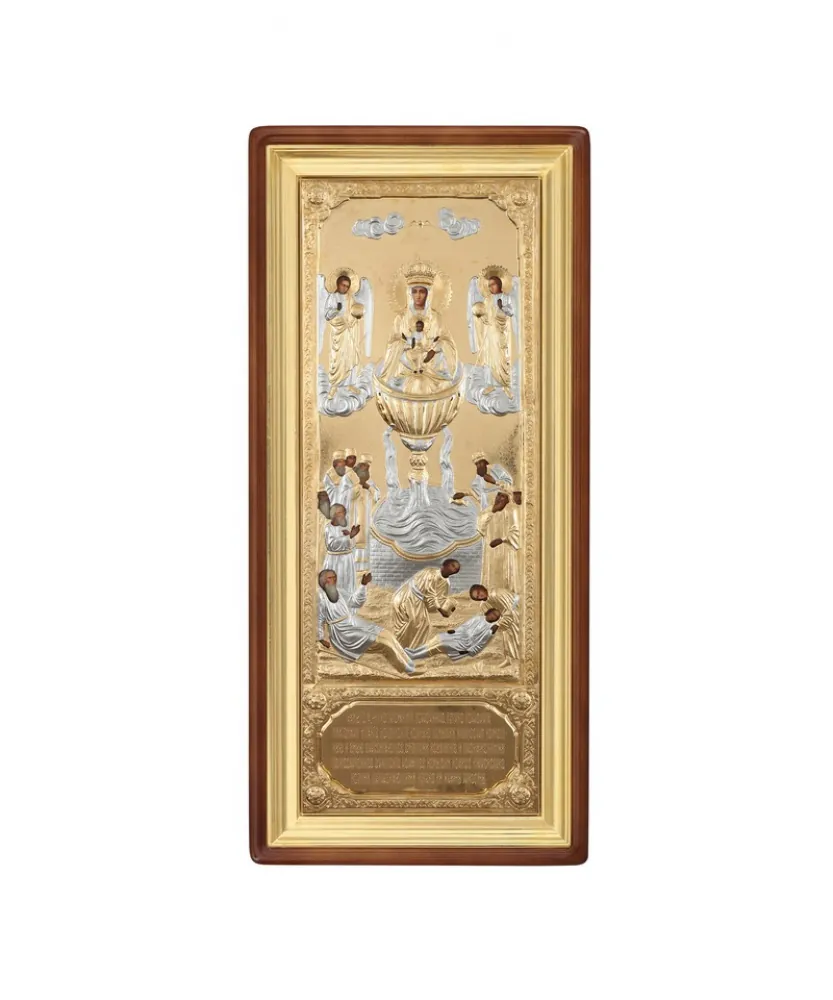 ფერწერული ხატი კიოტში 50×140 ზეთი, მოჭედილობა №173, კიოტი №1 სიცოცხლის მომნიჭებელი წყარო