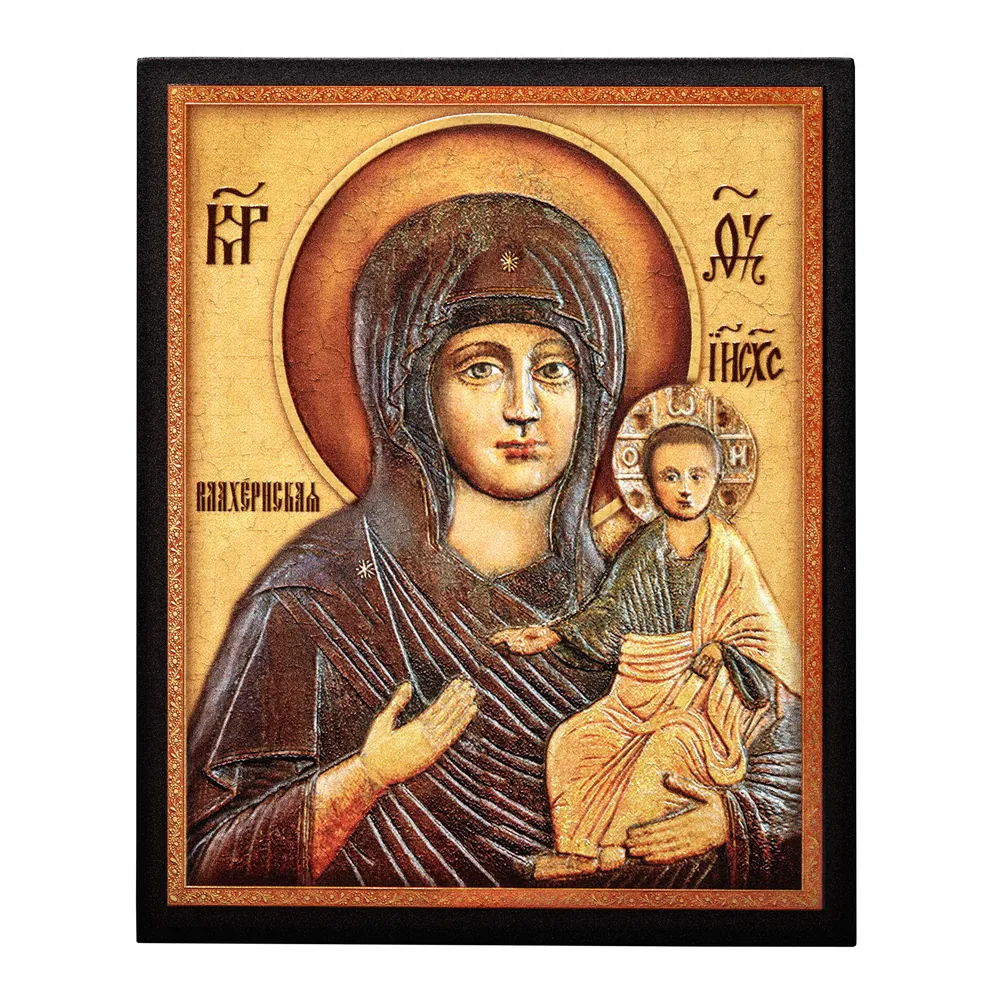 Icon on board 13×15 3D print, varnish Blachernae Mother of God