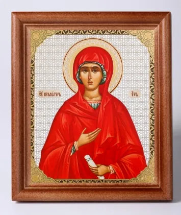 Icon in wooden frame 11×13 Name Day set, double embossing Eve, Foremother (2)