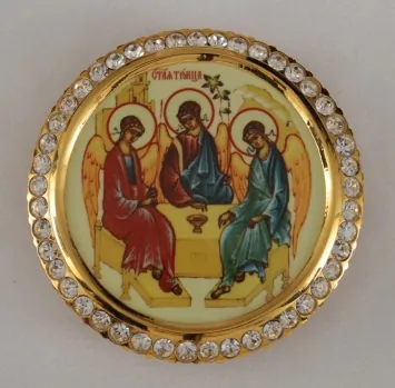 Icon of the Holy Trinity for mitre gilding