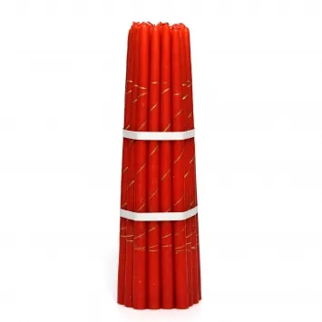 Hand candles bronzed red