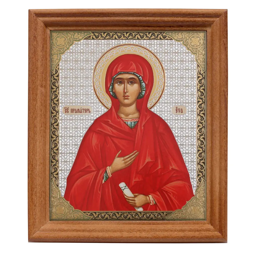 Икона в деревянной рамке №3 11х13 двойное тиснение Ева, праматерь