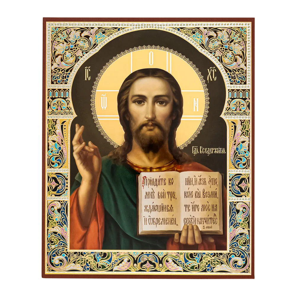 Icon on hardboard №1 18×24 double embossing Saviour 38