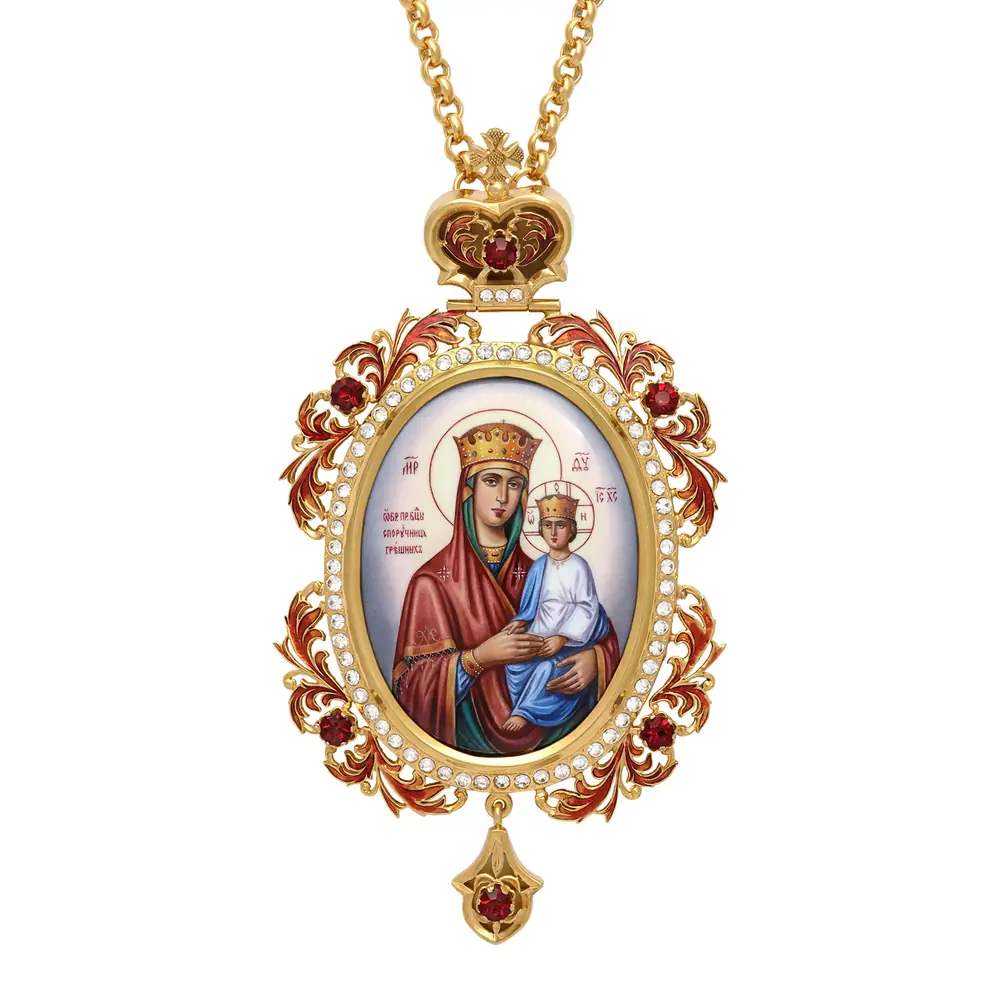 Panagia №90 / gilding / silver enamel