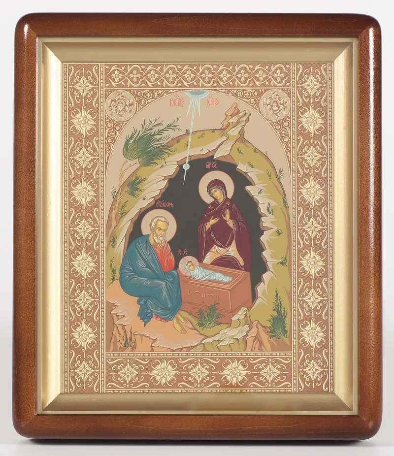ხატი კიოტში 18×24 ფიგურული, ტემპერა №9 ქრისტეს შობა