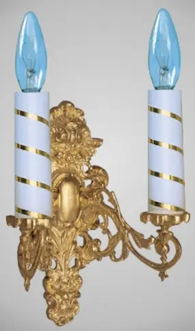 Vigil lamp 2 candles small gilding