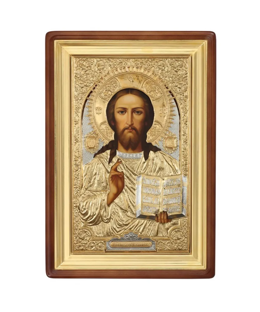 ფერწერული ხატი კიოტში 60×100 ზეთი, მოჭედილობა №74, კიოტი №1 მაცხოვარი