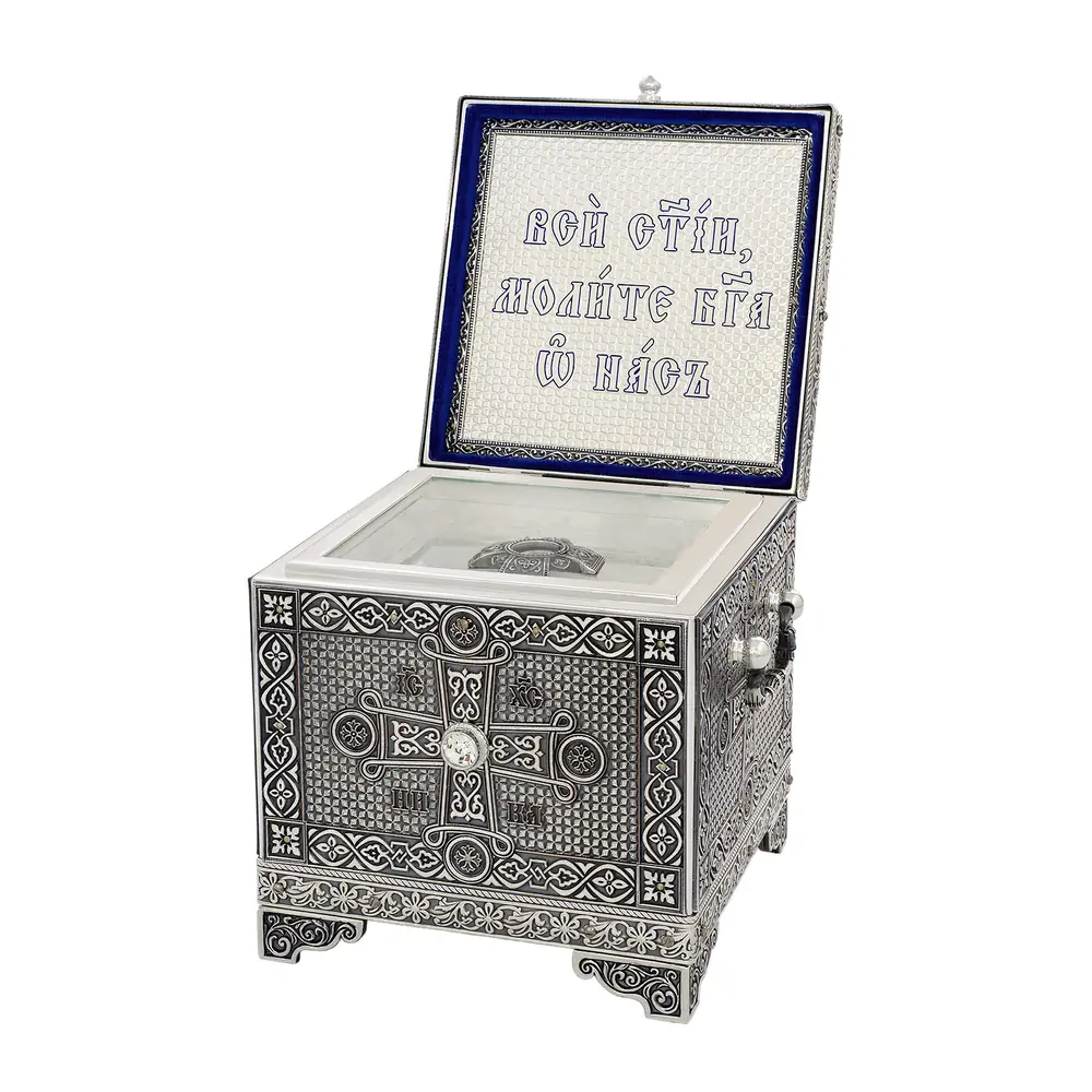 Reliquary ark for holy relics №51 silver plating niello