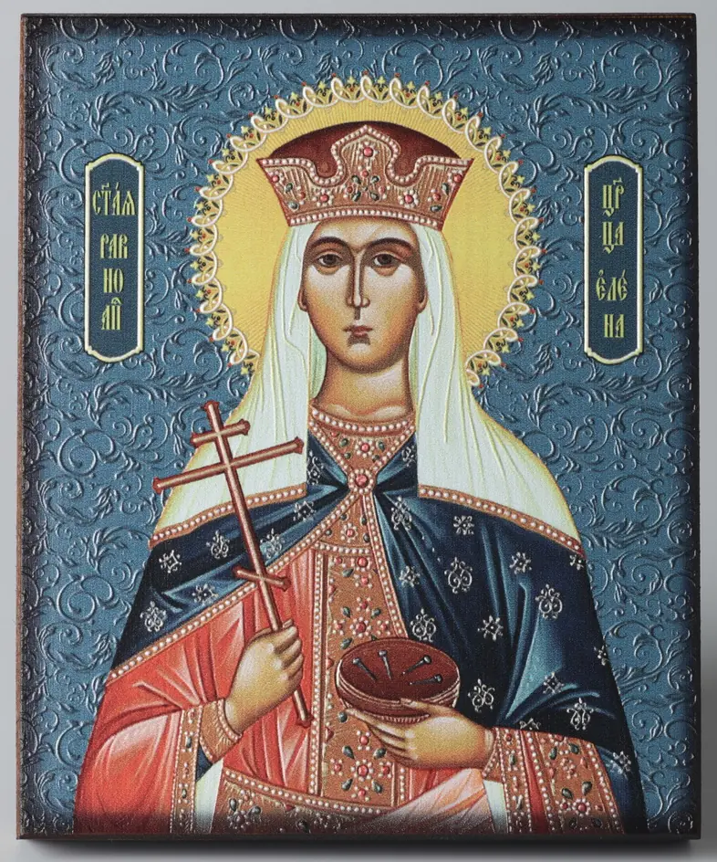 Icon on board 9×11 3D print, varnish Helen