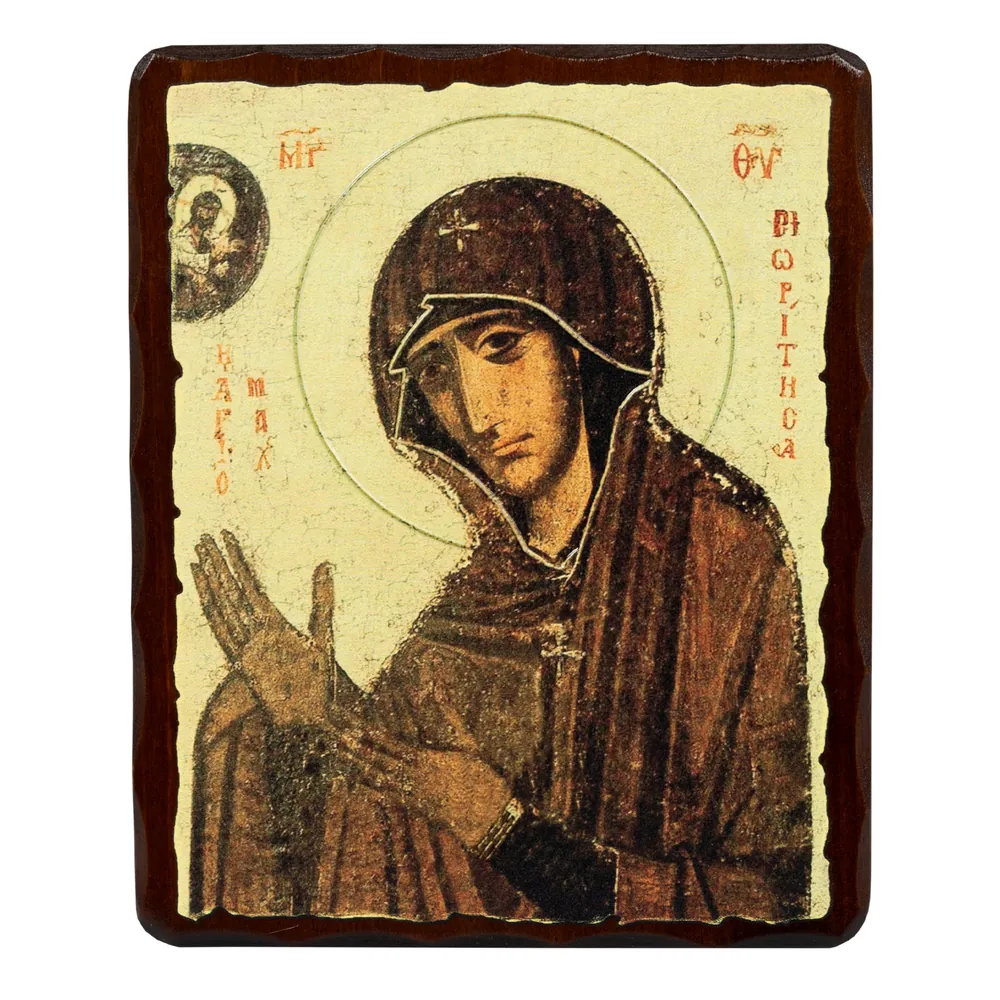 Icon on board 12,5×16,5 3D print, varnish Machairas Mother of God