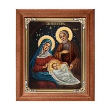 Icon in wooden frame №1 11×13 double embossing Nativity of Christ 68