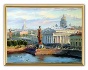 Картина 30х40, объемная печать на пластике, в золоченой рамке №53