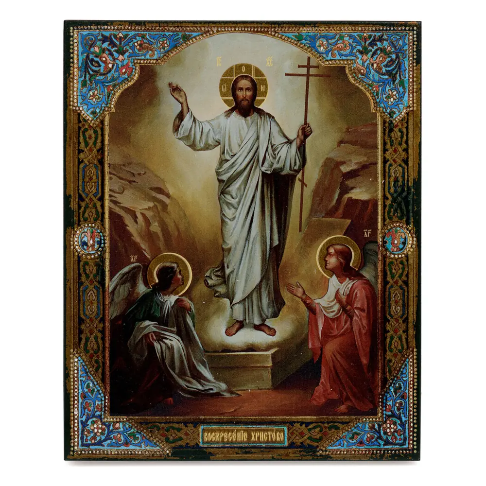 Icon on wood 13×16 varnish №2 Resurrection of Christ