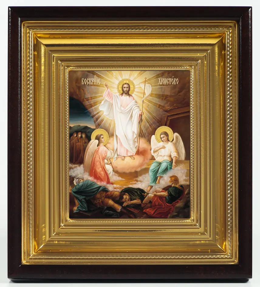 Icon in icon case 18×24 complex, photo on plastic, stretcher PET Resurrection of Christ 6