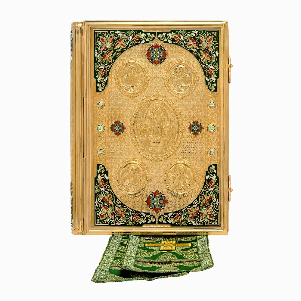 Gospel 360 * 240 altar №9 covers gilding enamel stones (with bookmark)