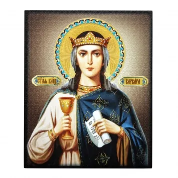 Icon on board 13×15 3D print, varnish Barbara 2