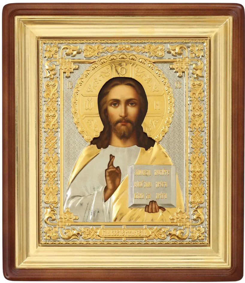 ფერწერული ხატი კიოტში 18×24 ზეთი, მოჭედილობა №242, კიოტი №1 მაცხოვარი