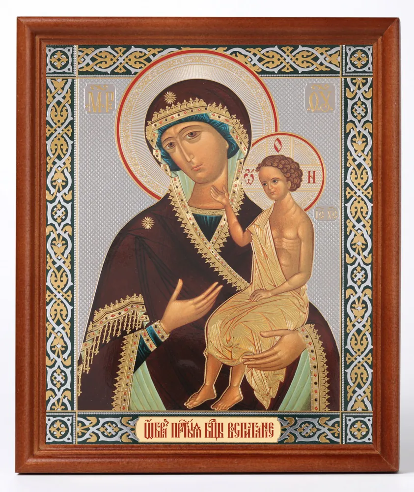Icon in wooden frame №1 18×24 double embossing Upbringing