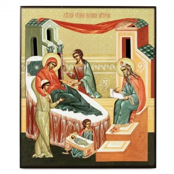 Icon on board 22×26 3D print, varnish Nativity of John the Forerunner