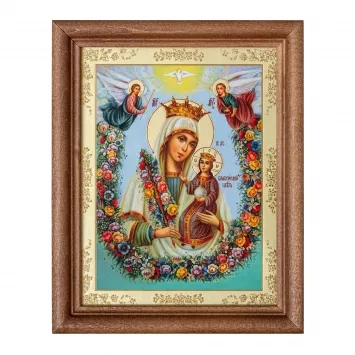 Icon in wooden frame №1 11×13 double embossing Fragrant Flower
