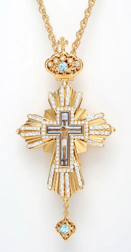 Pectoral cross №92 stones / gilding