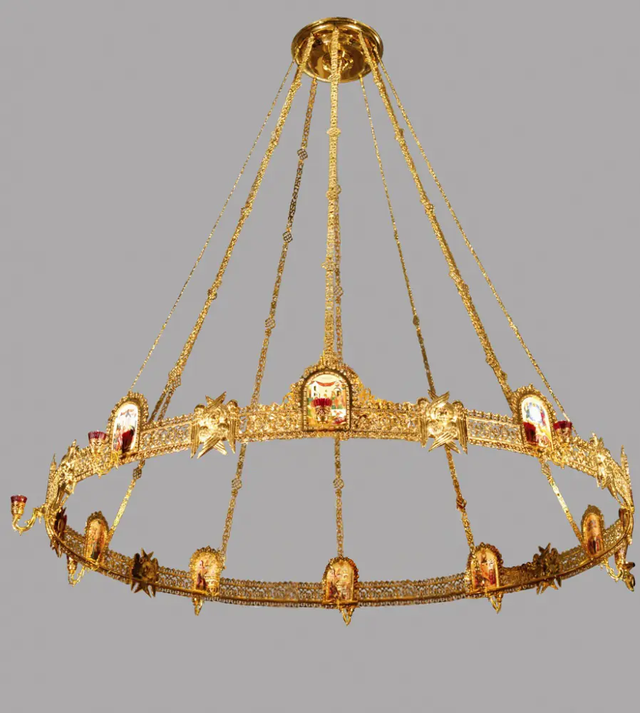 Chandelier ring 10 icons gilding