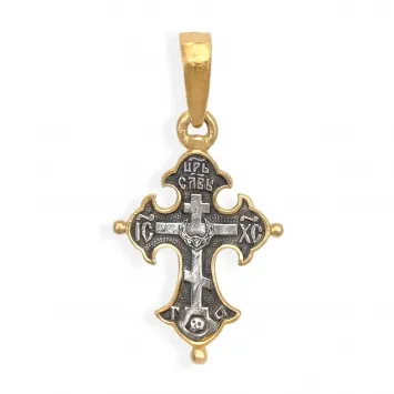 Neck cross №92 silver / gilding