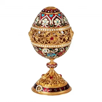 Easter egg №80 filigree, enamel, casting / gilding
