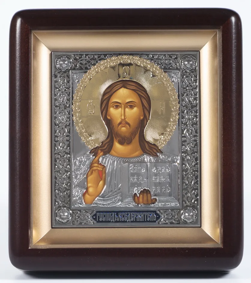 ხატი კიოტში 11×13 ფიგურული, ტემპერა, მოჭედილობა, ნიკელი, მინანქარი მაცხოვარი