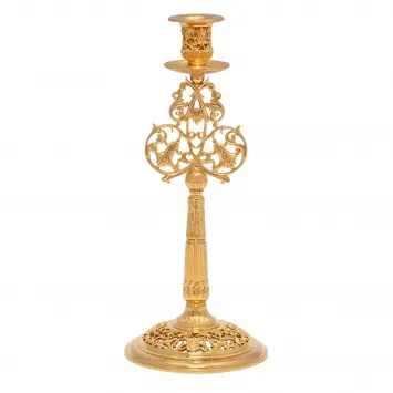Candlestick with cast with base №11 gilding