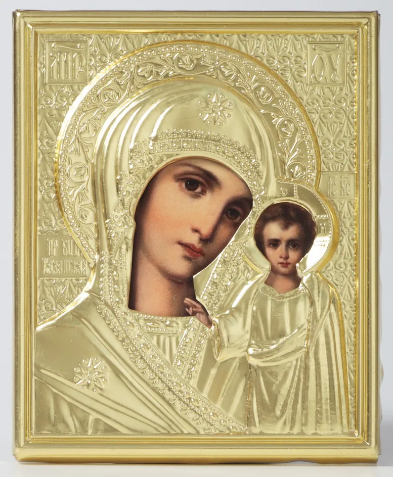 Icon in riza 9×11 3D, film Kazan Mother of God