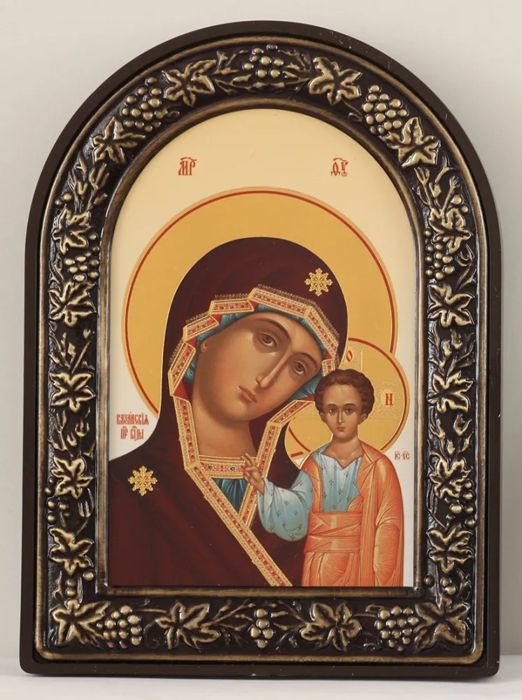 Icon in plastic frame 9×12 arched №3 Kazan Mother of God 2