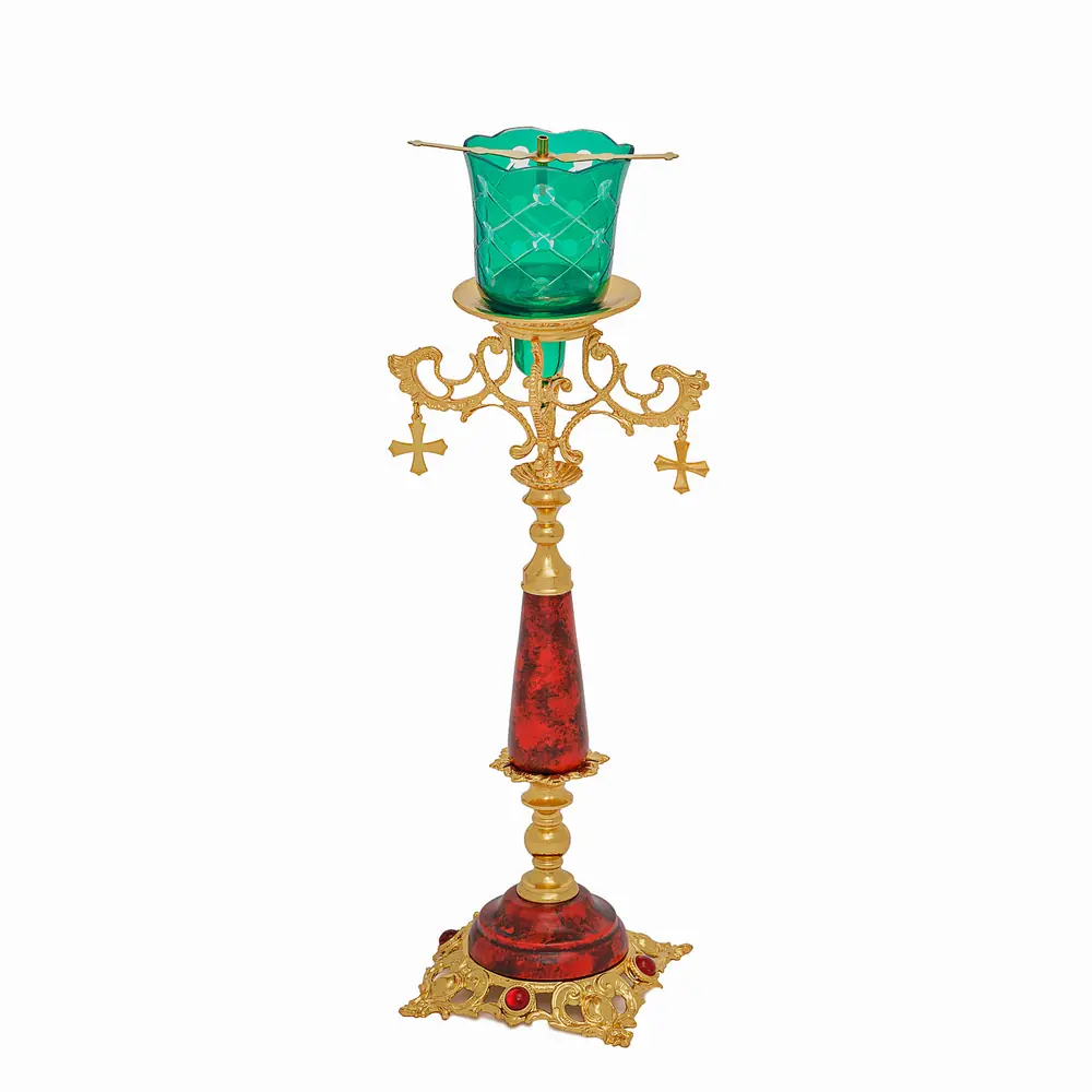 Altar vigil lamp with cast with base №4 gilding