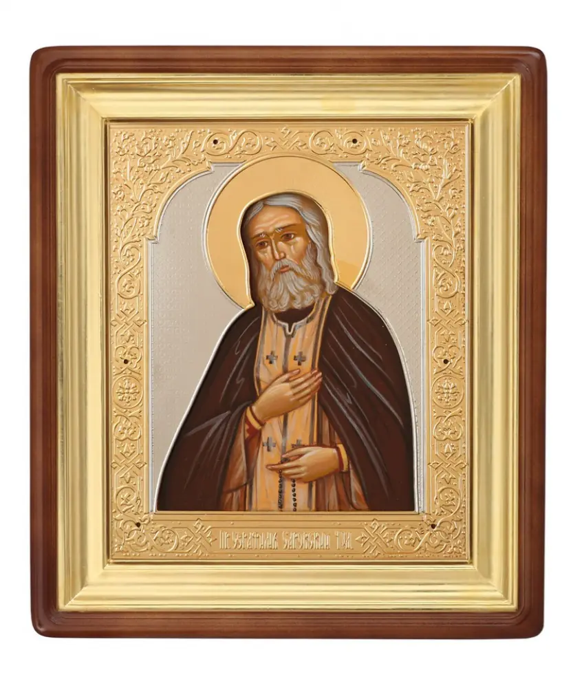 ფერწერული ხატი კიოტში 11×13 ზეთი, მოჭედილობა ღია, თითბერი, მოოქროვება, კიოტი №2 სერაფიმე საროველი