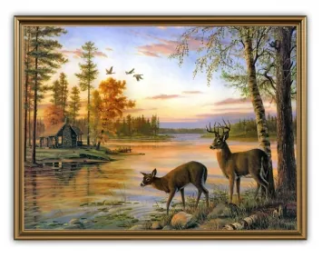 Picture 30×40, 3D print on plastic, in brown frame №38