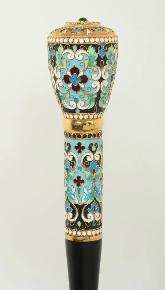 Staff №24 one-piece filigree, enamel with shaped with tip №1 / gilding