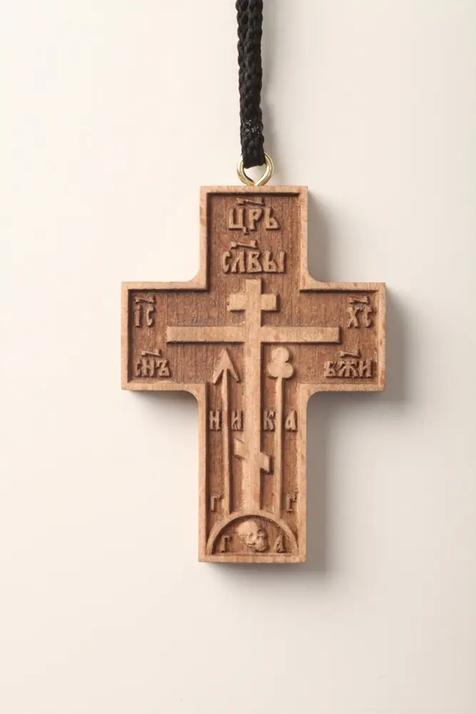 Wooden cross (for the car)-beech, staining