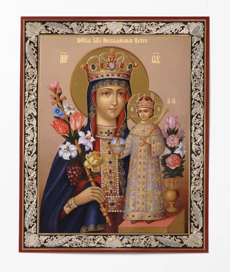Icon on hardboard №1 11×13 double embossing Unfading Flower 4