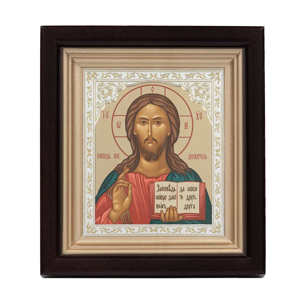 Icon in icon case 11×13 complex, tempera №8 Saviour