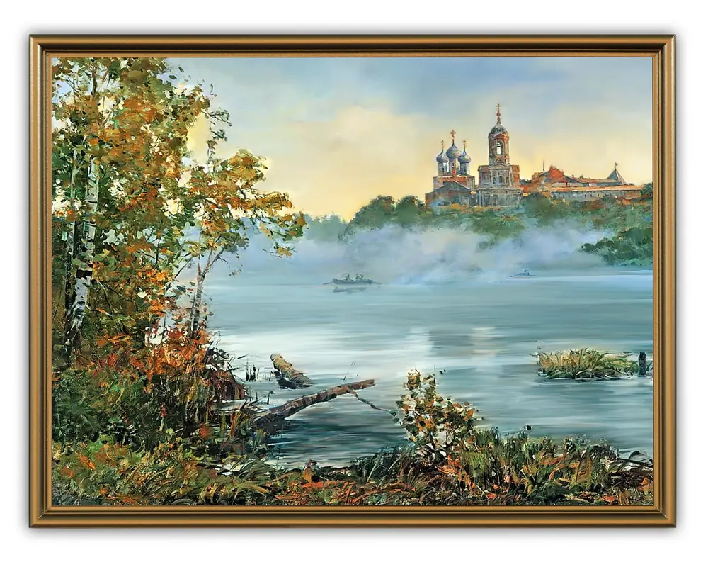 Картина 30х40, объемная печать на пластике, в коричневой рамке №9