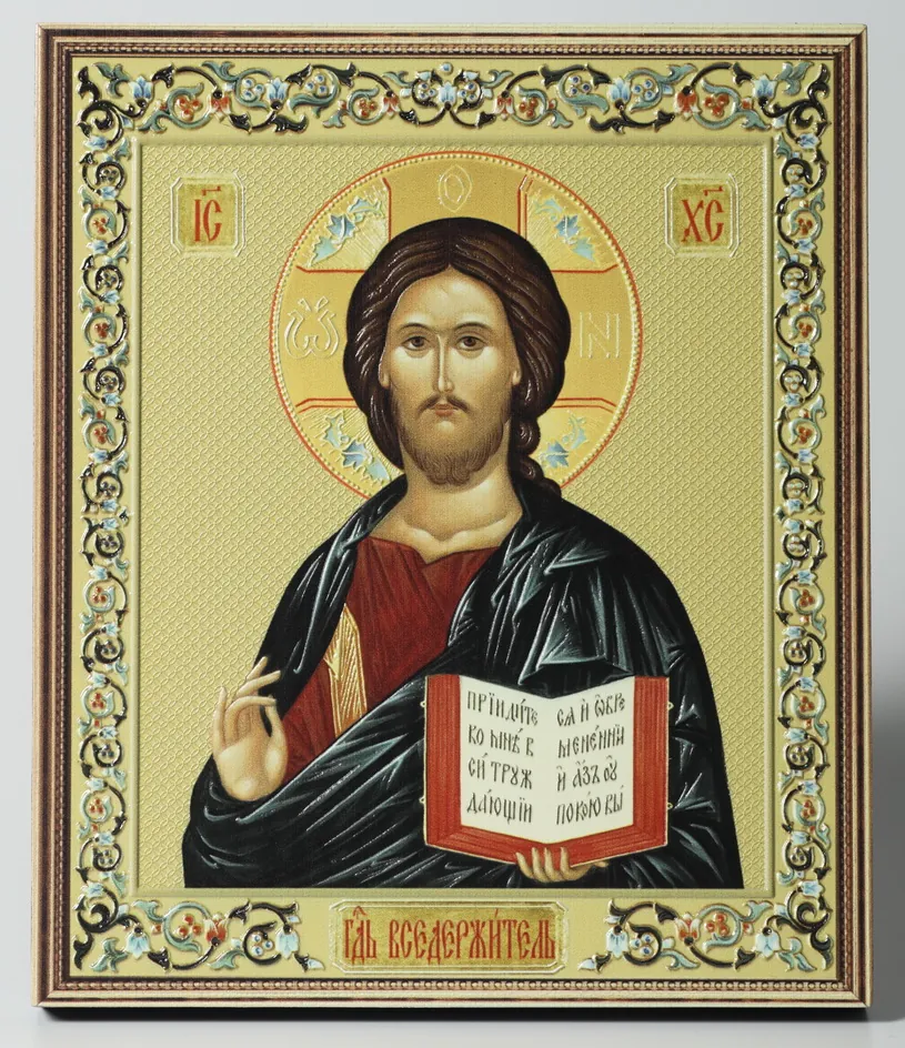 Icon on board 22×26 3D print, varnish Saviour 2