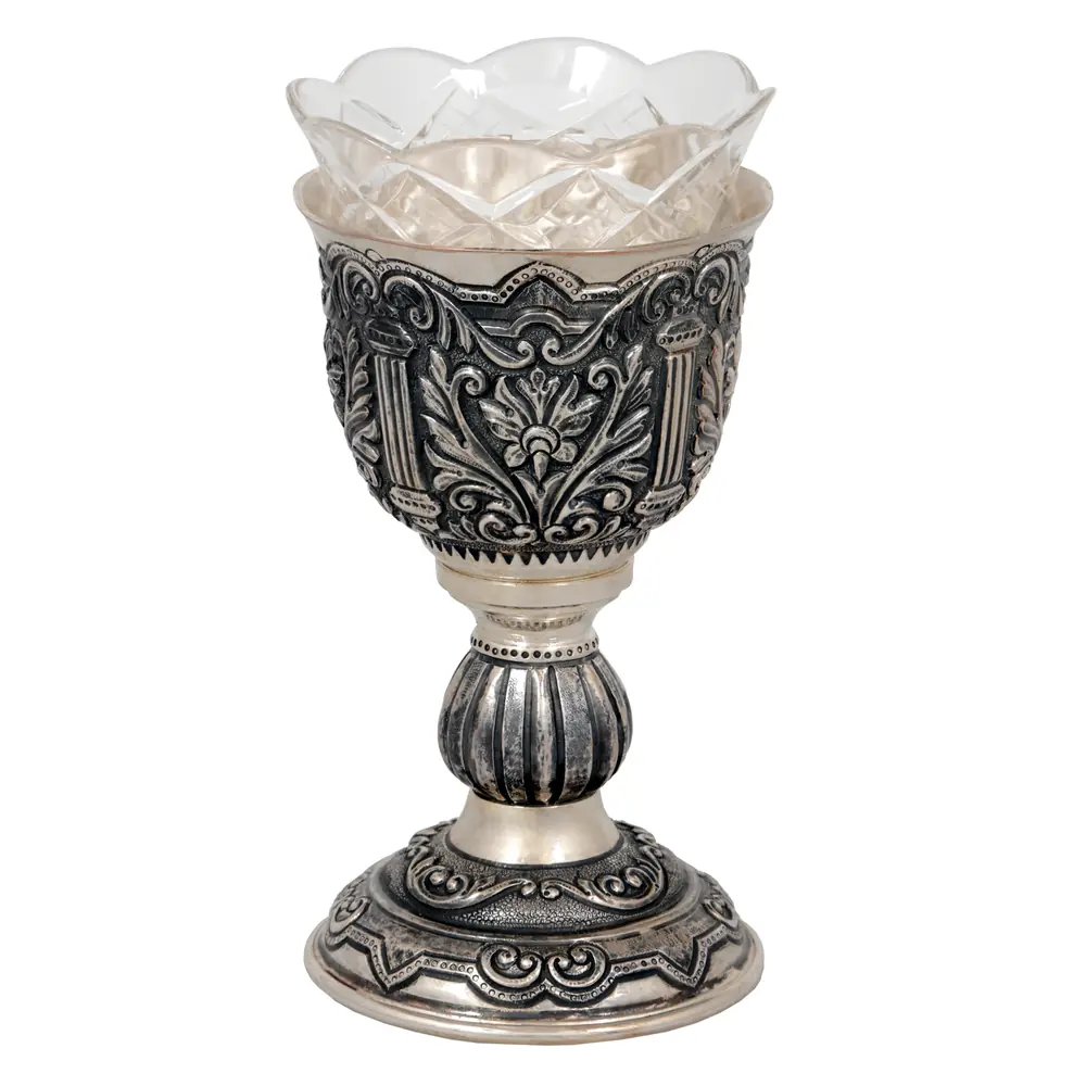 Altar vigil lamp small chasing / silver plating