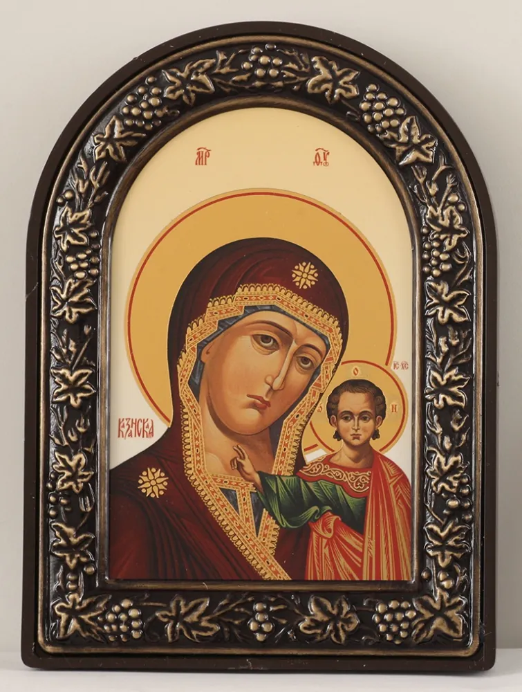 Icon in plastic frame 9×12 arched №3 Kazan Mother of God 10