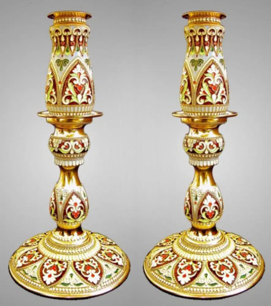 Candlestick large №1 / 2 candles / gilding