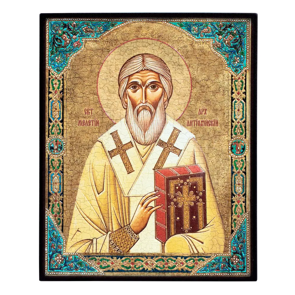 Icon on board 13×15 3D print, varnish Meletius