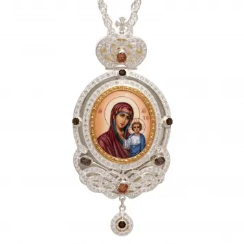 Panagia №150 / cubic zirconia / gilding / silver