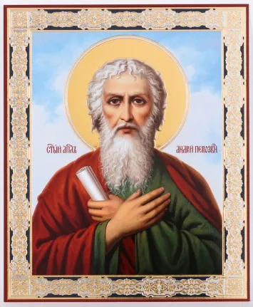 Icon on hardboard №1 11×13 double embossing Andrew the First-Called 3