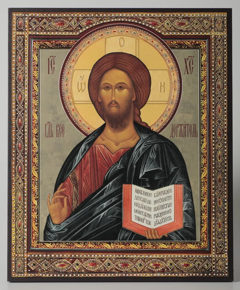 Icon on board 33×40 3D print, varnish Saviour 1