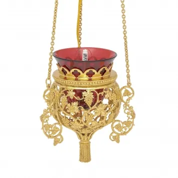 Hanging vigil lamp №87 gilding electric